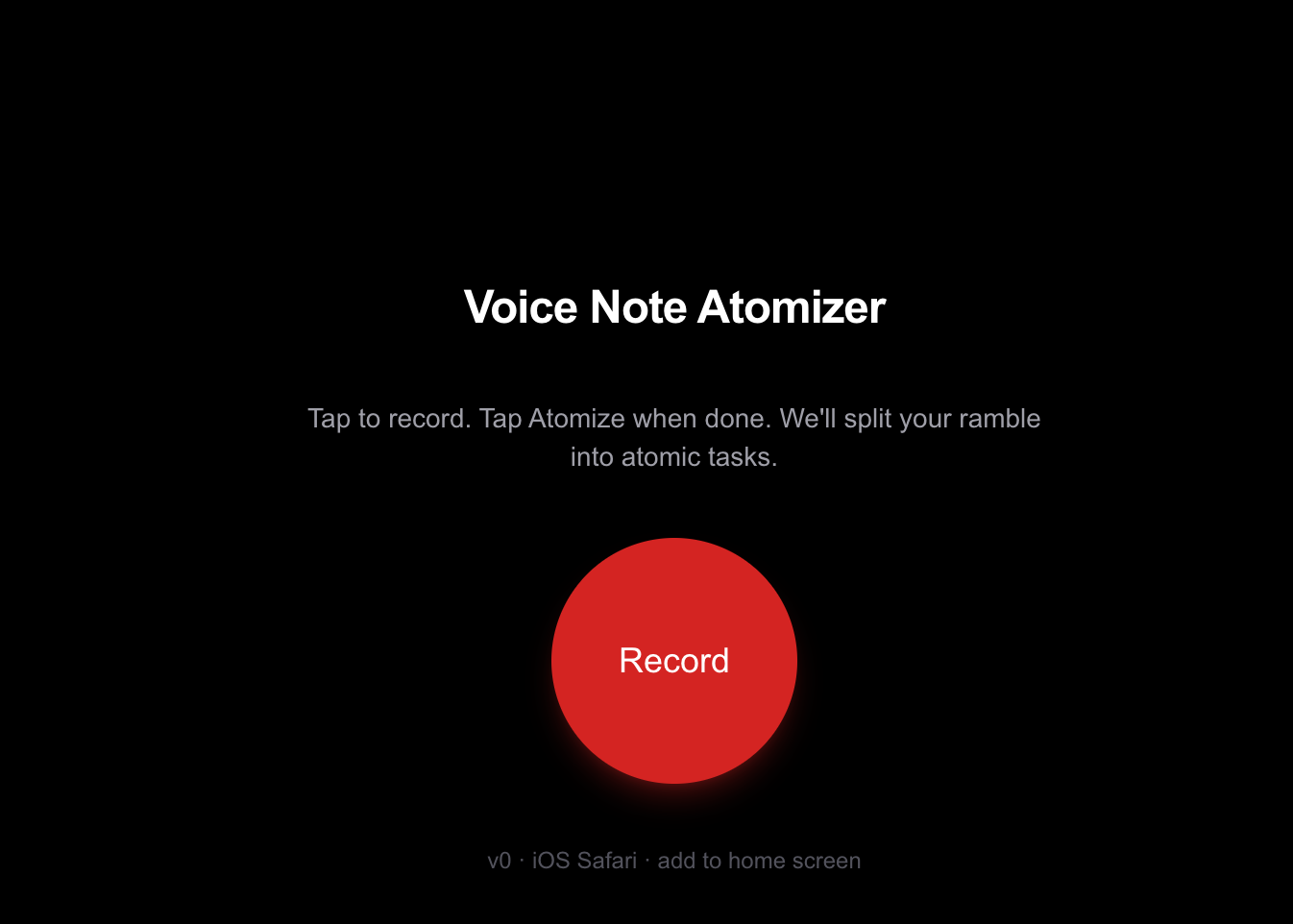 Voice Note Atomizer screenshot